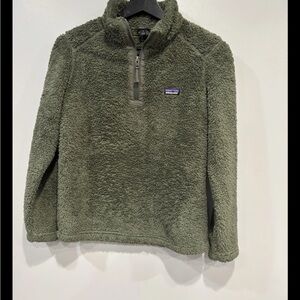 Patagonia Forest Green Fleece Los Gatos Sweater Kids Size L